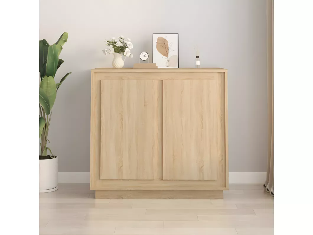 Kauf Unique Sideboard Sonoma-Eiche 80x34x75 cm Holzwerkstoff