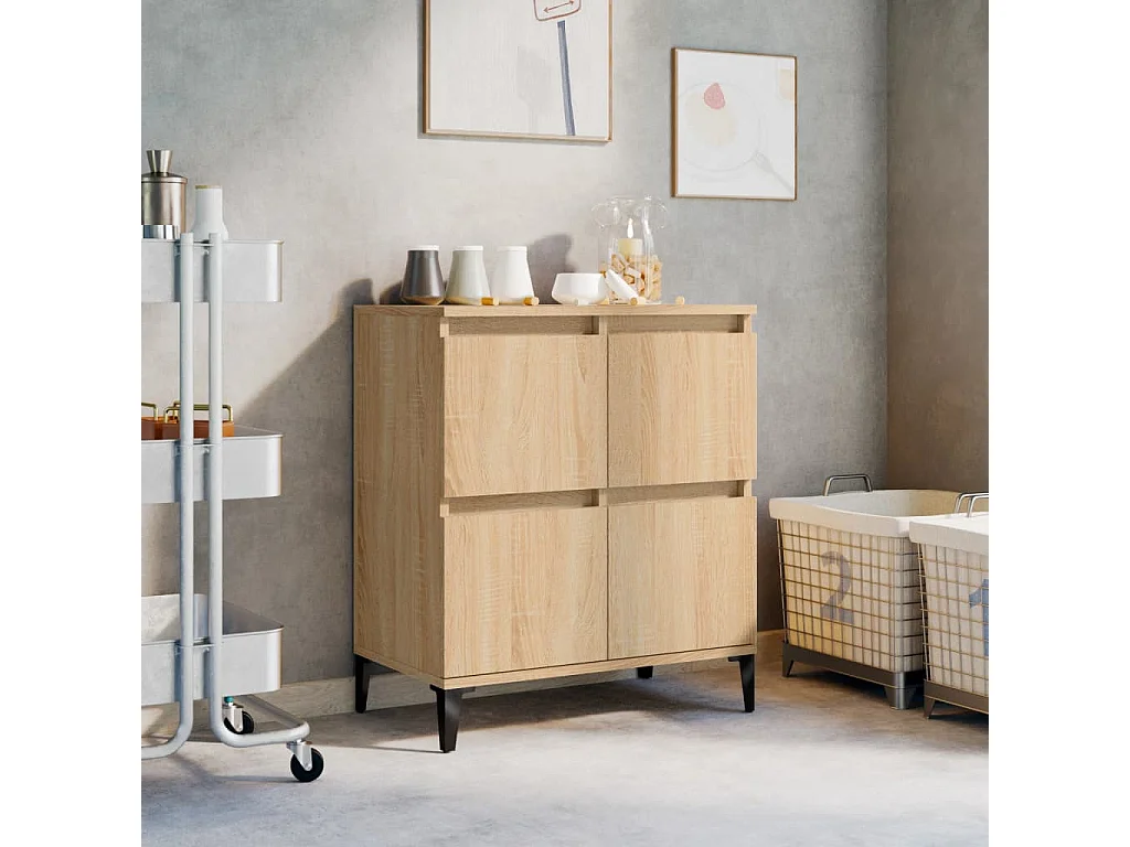 Credenza Rovere Sonoma 60x35x70 cm in Legno Multistrato