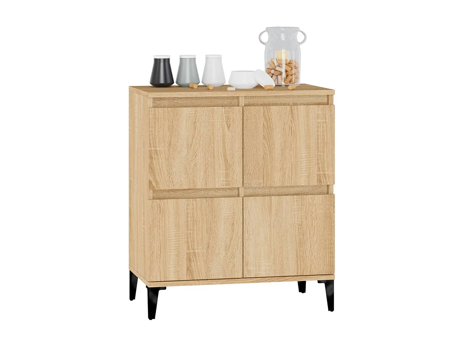Credenza Rovere Sonoma 60x35x70 cm in Legno Multistrato