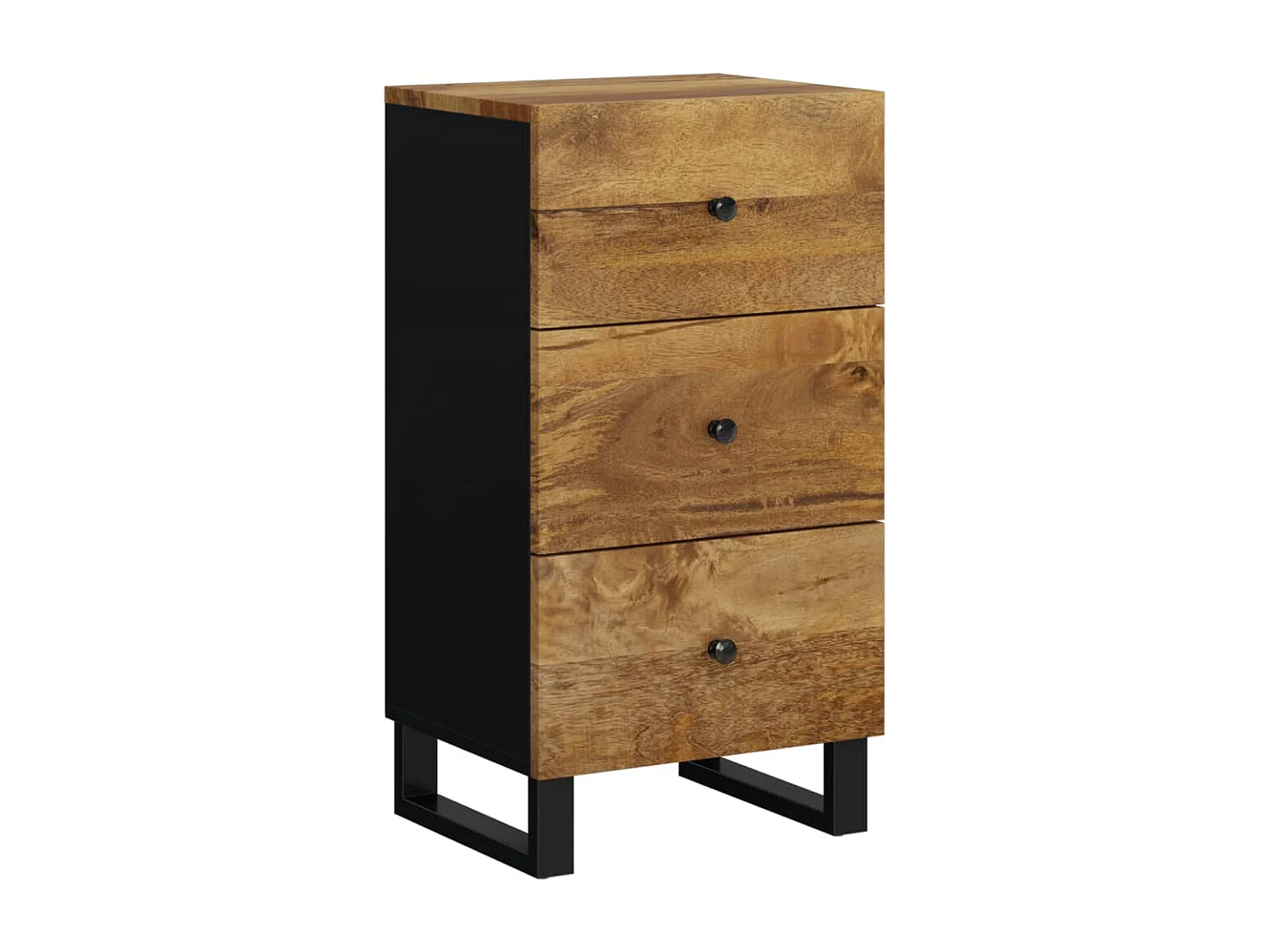 Buffet avec 3 tiroirs 40x33,5x75 cm bois massif de manguier