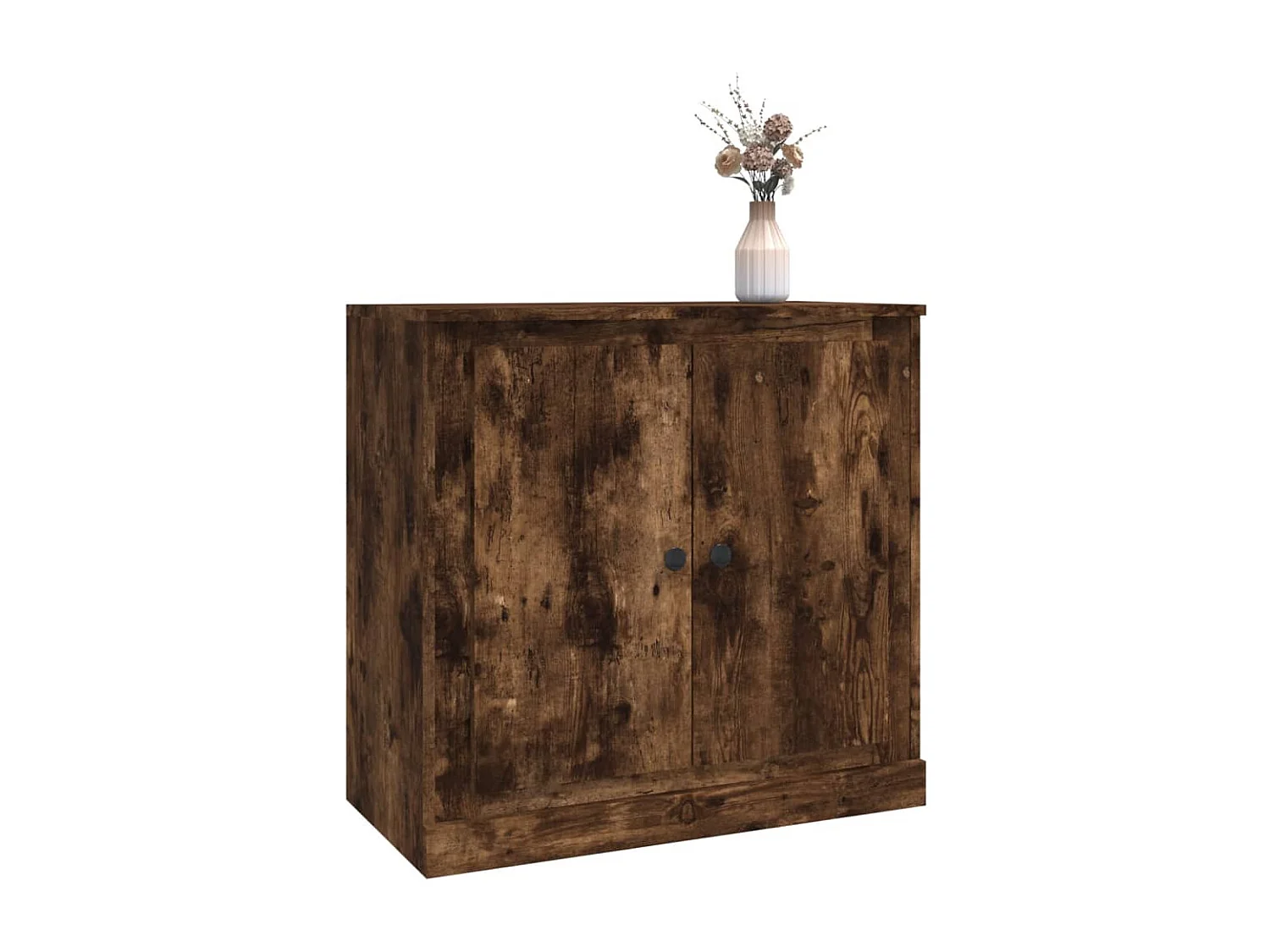 Dressoir 70x35,5x67,5 cm bewerkt hout gerookt eikenkleurig