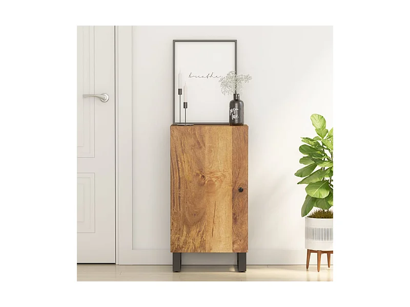 Buffet avec porte 40x31x75 cm bois massif de manguier