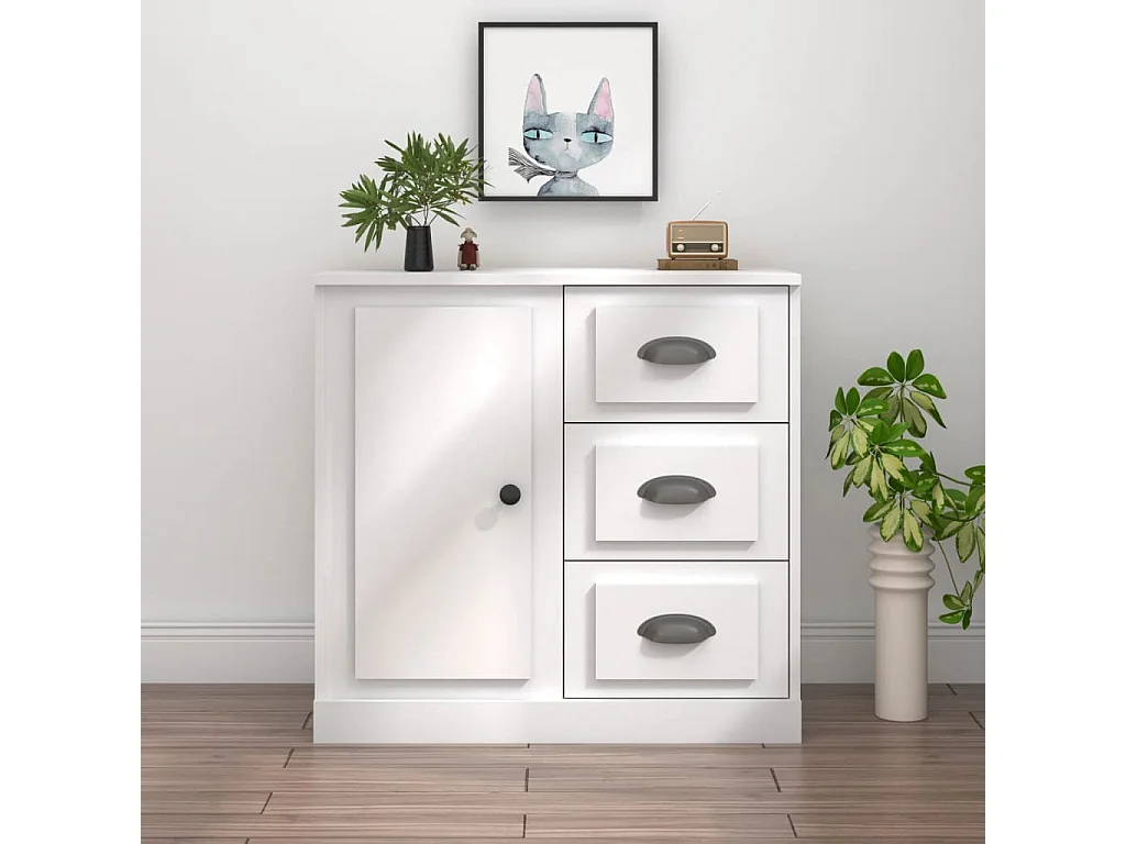 Aparador 70x35,5x67,5 cm derivados de madeira branco
