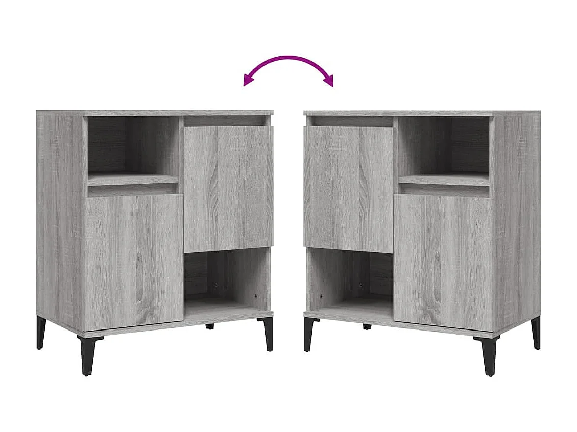 Buffet Sonoma gris 60x35x70 cm Bois d'ingénierie