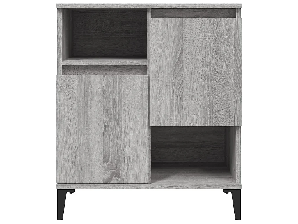 Dressoir 60x35x70 cm bewerkt hout grijs sonoma eikenkleurig