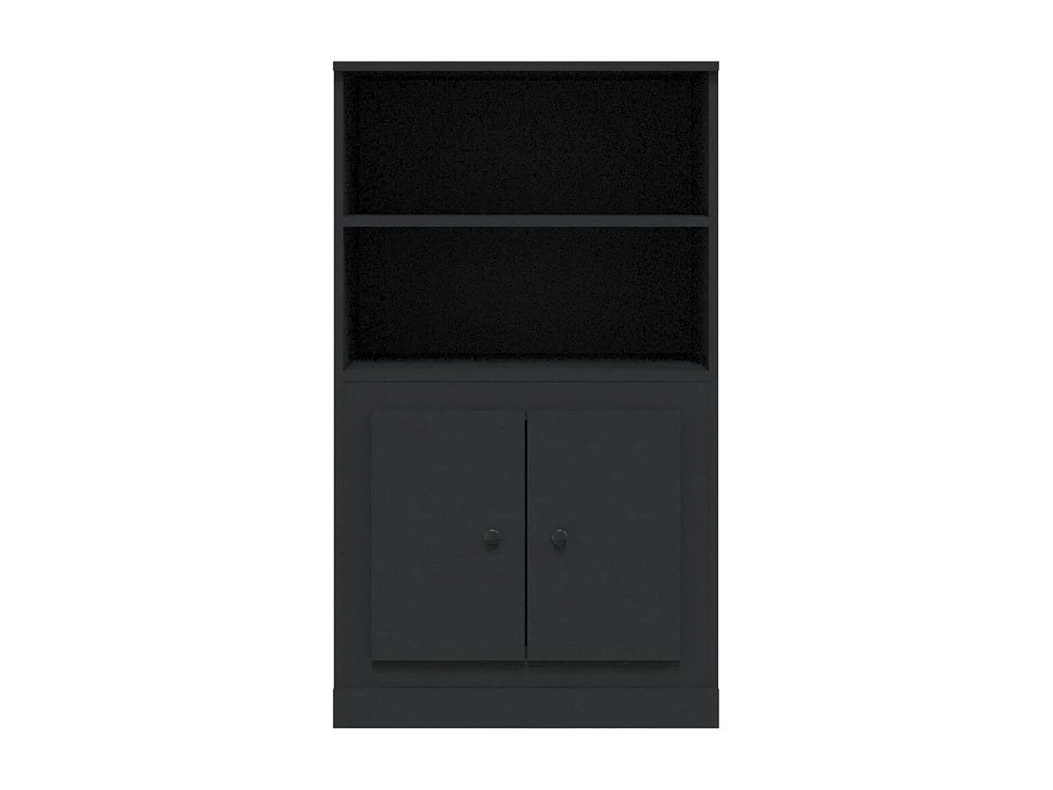 Buffet haut noir 60x35,5x103,5 cm bois d'ingénierie