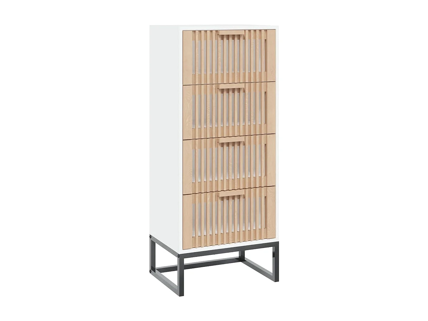 Buffet haut blanc 40x30x95 cm bois d'ingénierie