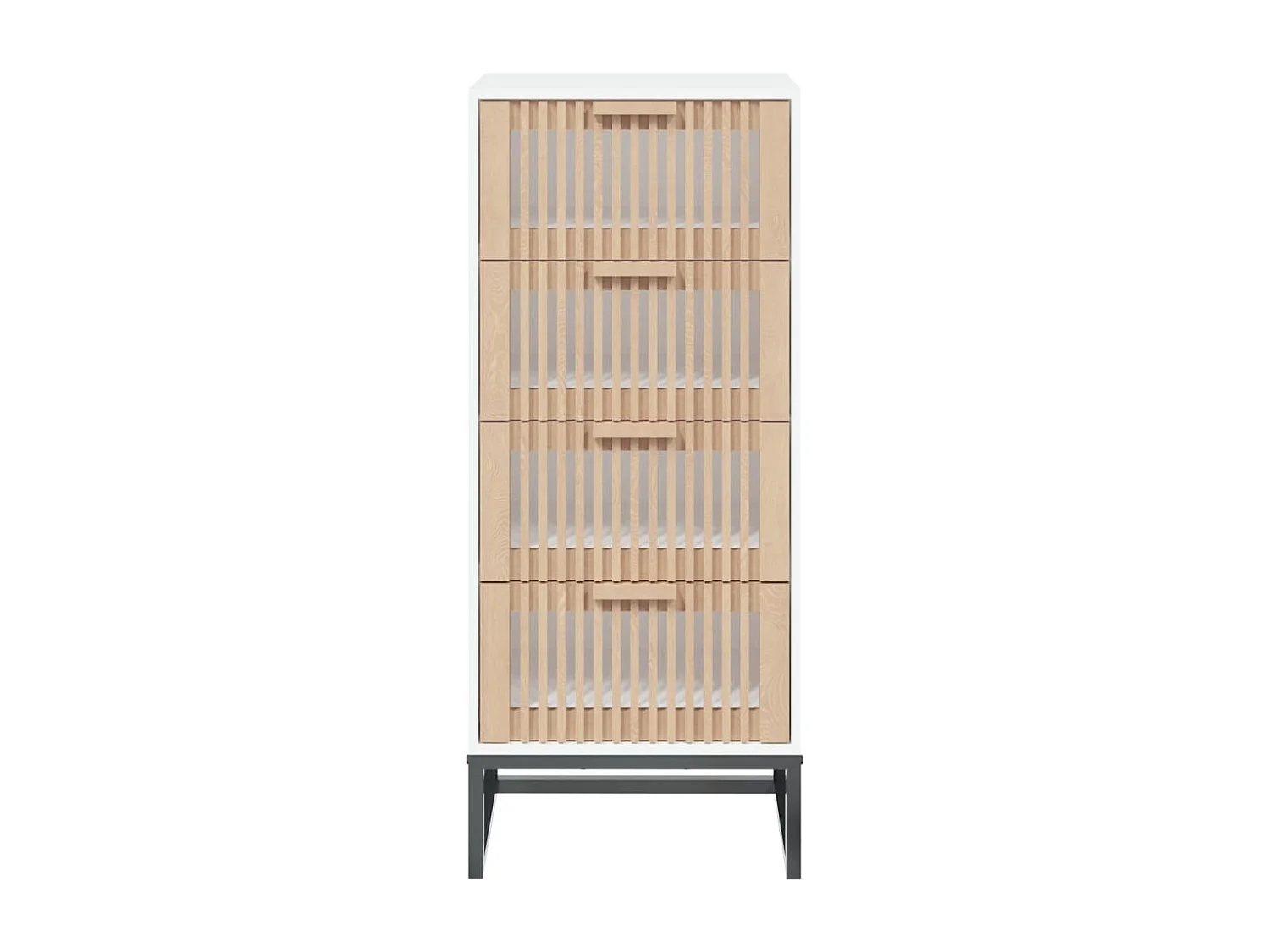 Buffet haut blanc 40x30x95 cm bois d'ingénierie