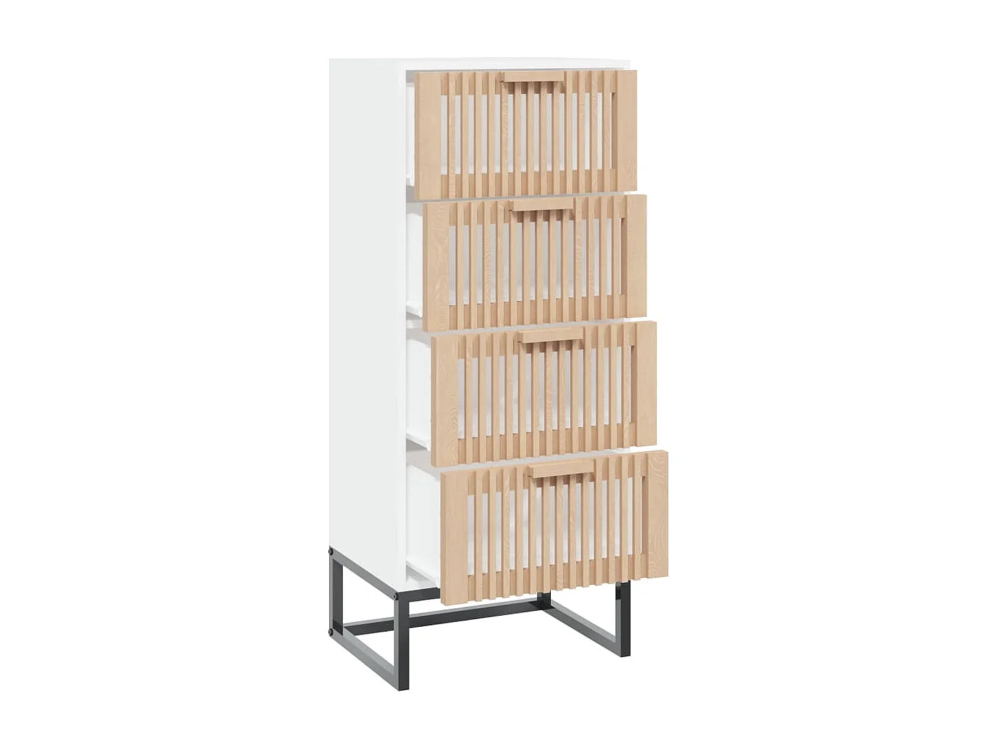 Buffet haut blanc 40x30x95 cm bois d'ingénierie