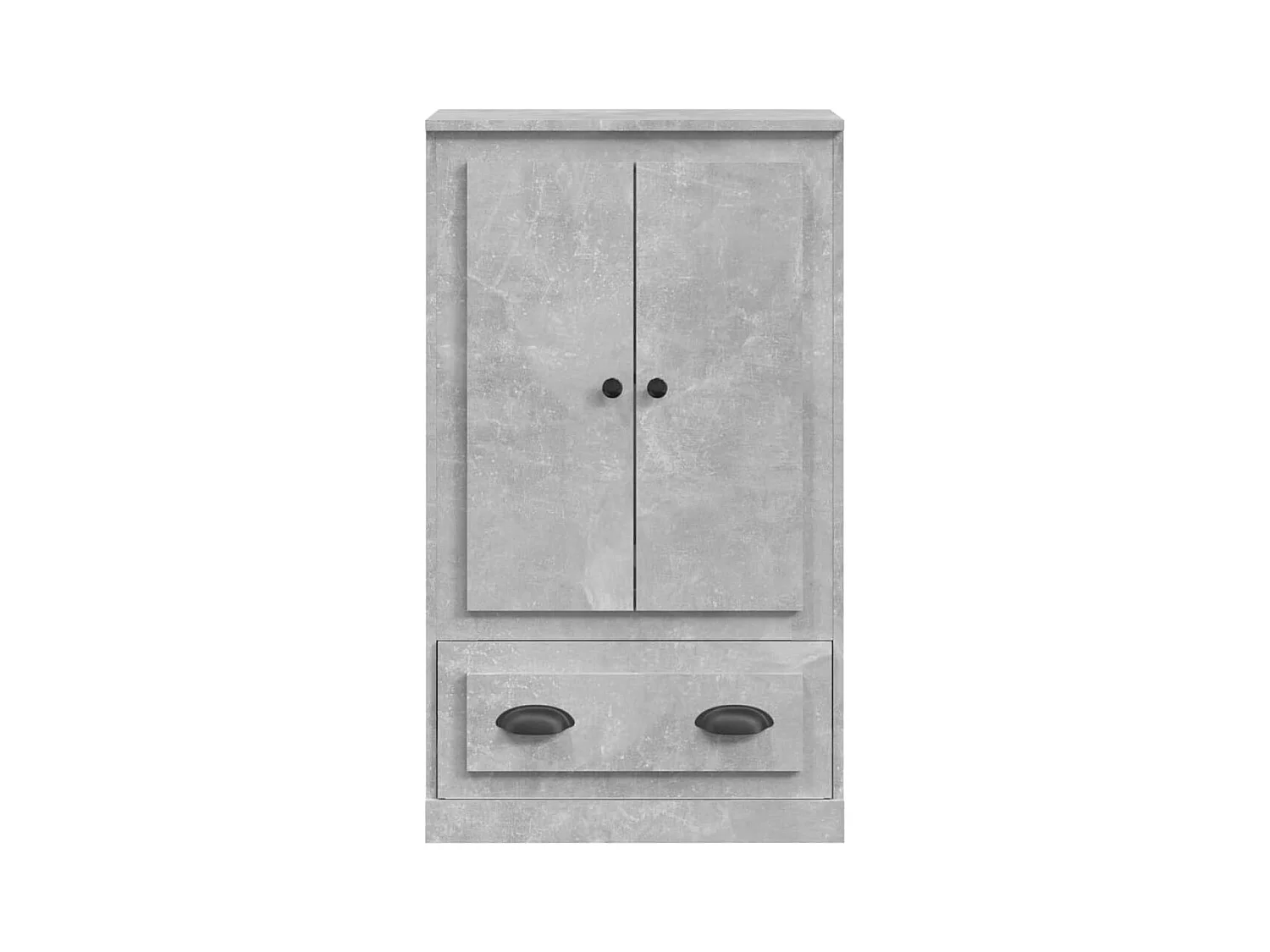 Buffet haut gris béton 60x35,5x103,5 cm bois d'ingénierie