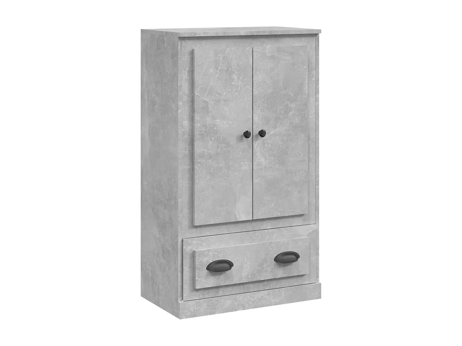 Buffet haut gris béton 60x35,5x103,5 cm bois d'ingénierie