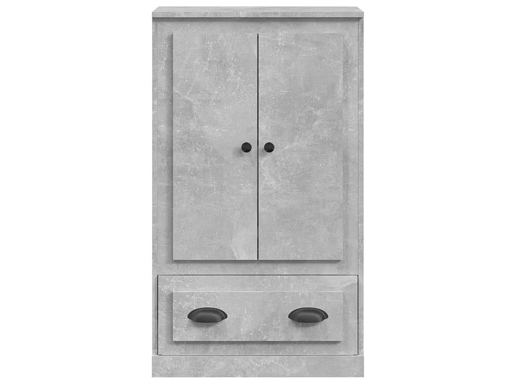 Hoge kast 60x35,5x103,5 cm bewerkt hout betongrijs