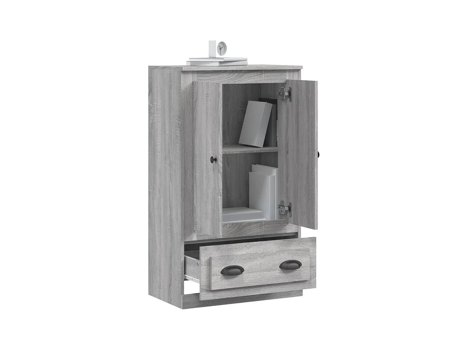 Buffet haut sonoma gris 60x35,5x103,5 cm bois d'ingénierie