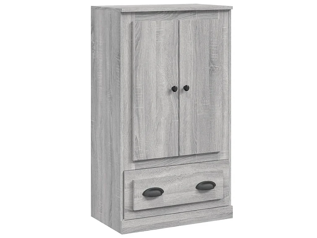 Hoge kast 60x35,5x103,5 cm bewerkt hout grijs sonoma eikenkleur