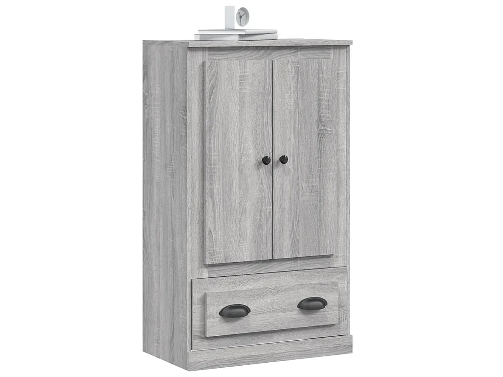 Hoge kast 60x35,5x103,5 cm bewerkt hout grijs sonoma eikenkleur