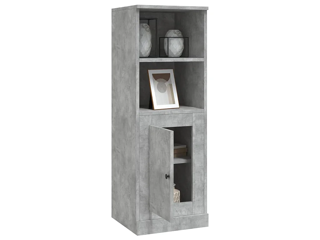 Buffet haut gris béton 36x35,5x103,5 cm bois d'ingénierie