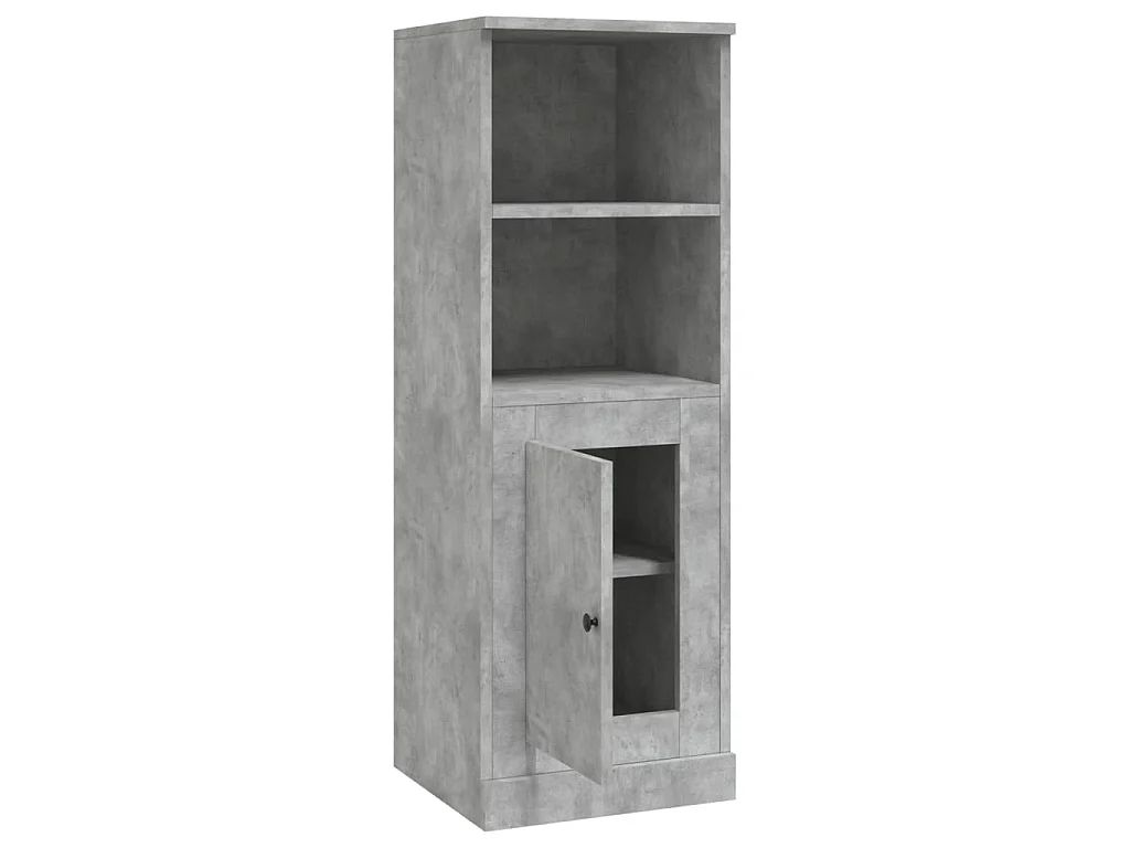 Buffet haut gris béton 36x35,5x103,5 cm bois d'ingénierie