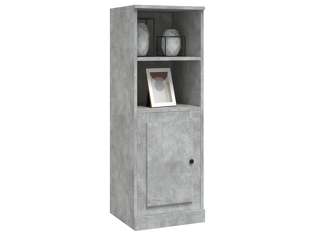 Buffet haut gris béton 36x35,5x103,5 cm bois d'ingénierie
