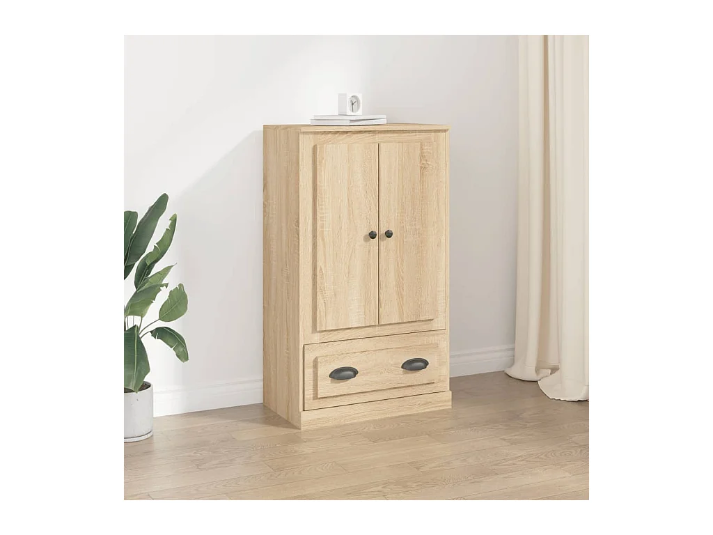 Buffet haut chêne sonoma 60x35,5x103,5 cm bois d'ingénierie