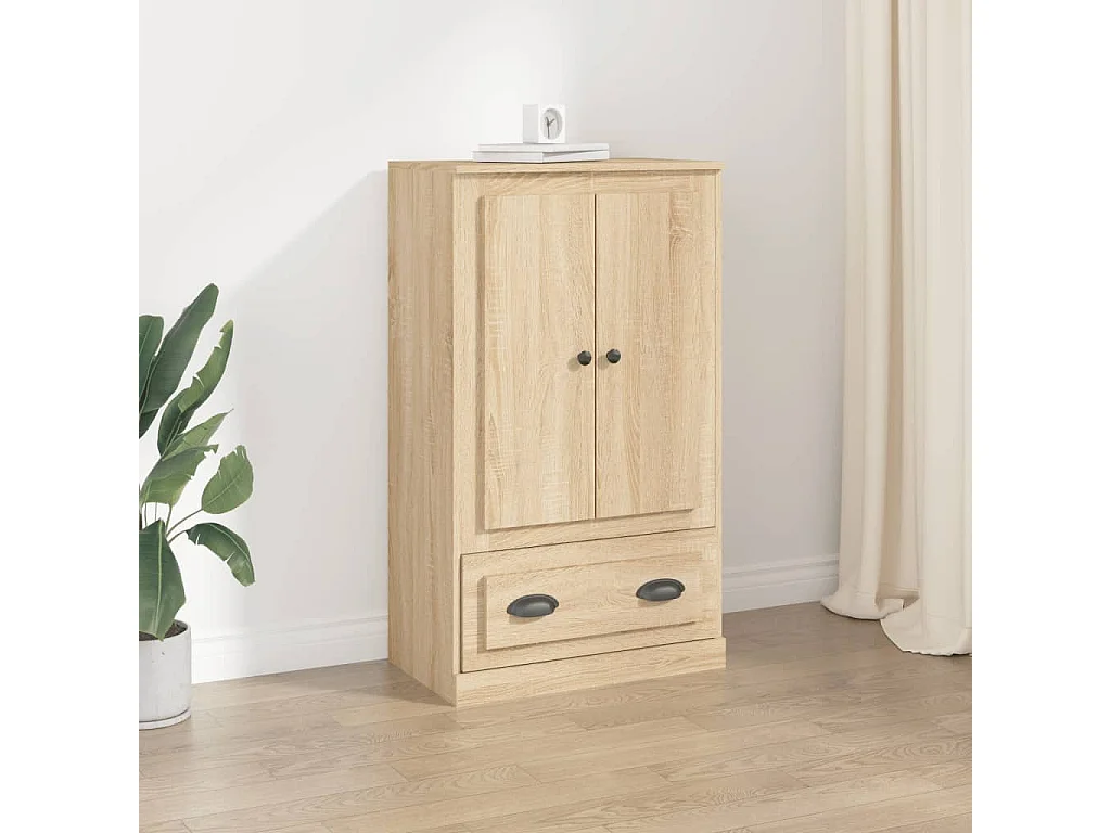 Hoge kast 60x35,5x103,5 cm bewerkt hout sonoma eikenkleurig