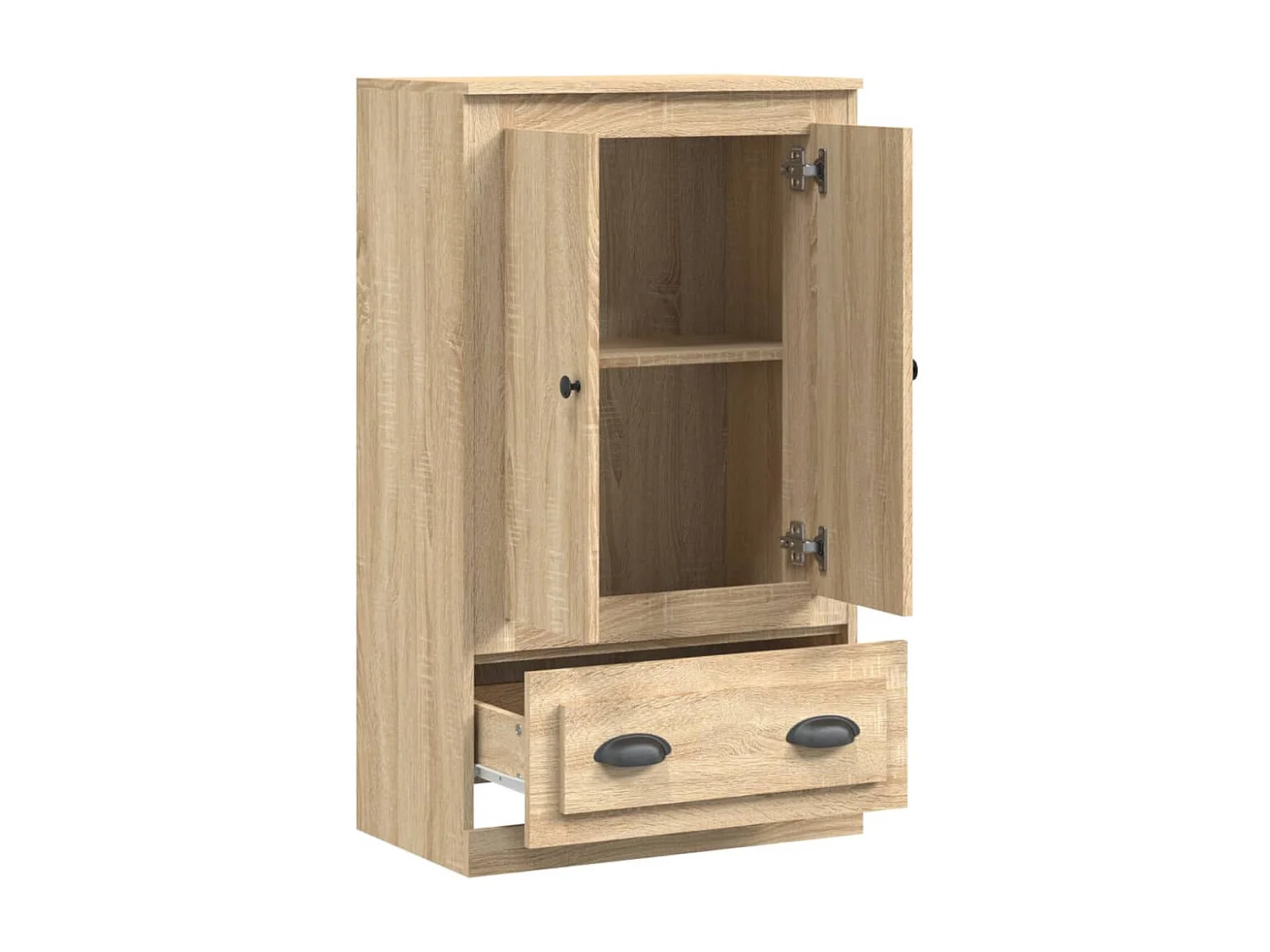 Hoge kast 60x35,5x103,5 cm bewerkt hout sonoma eikenkleurig