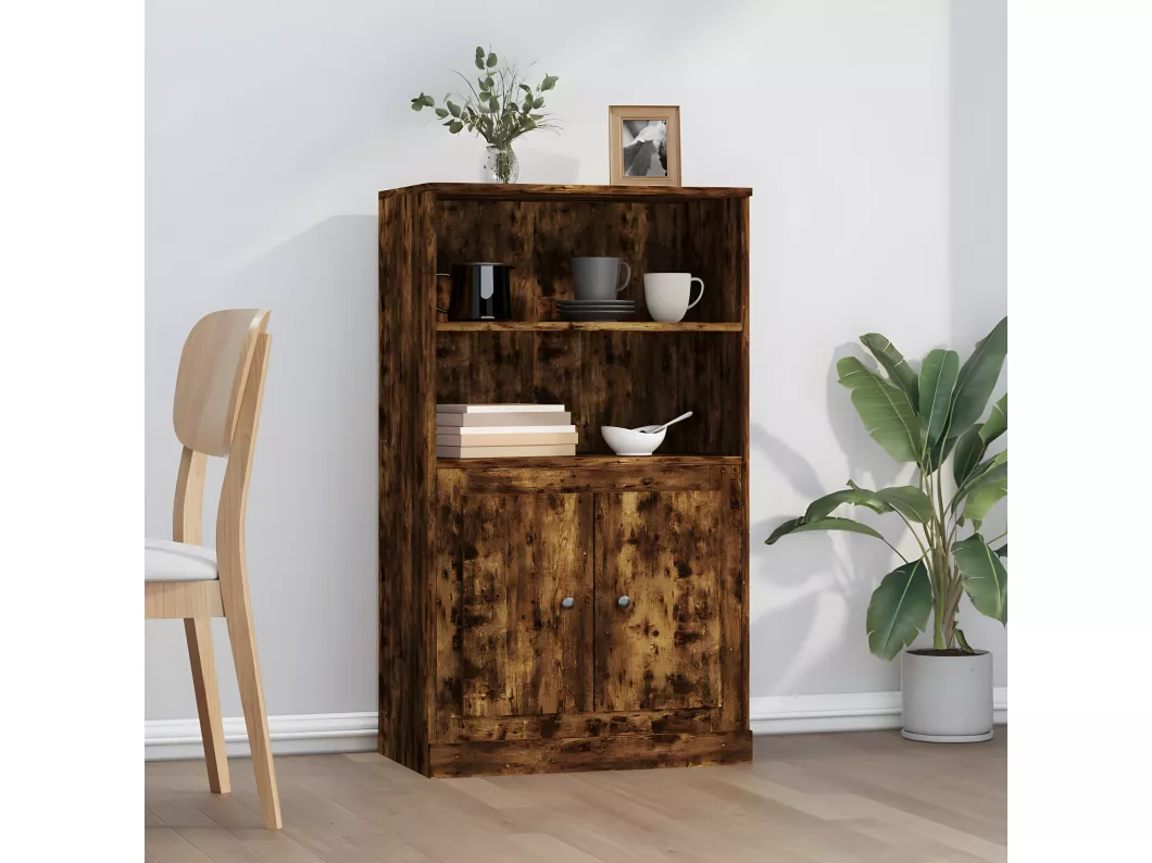 Kauf Unique Highboard Räuchereiche 60x35,5x103,5 cm Holzwerkstoff