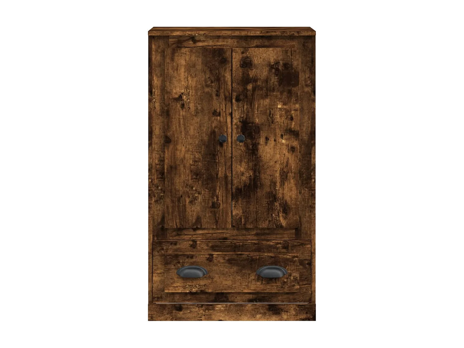 Hoge kast 60x35,5x103,5 cm bewerkt hout gerookt eikenkleurig