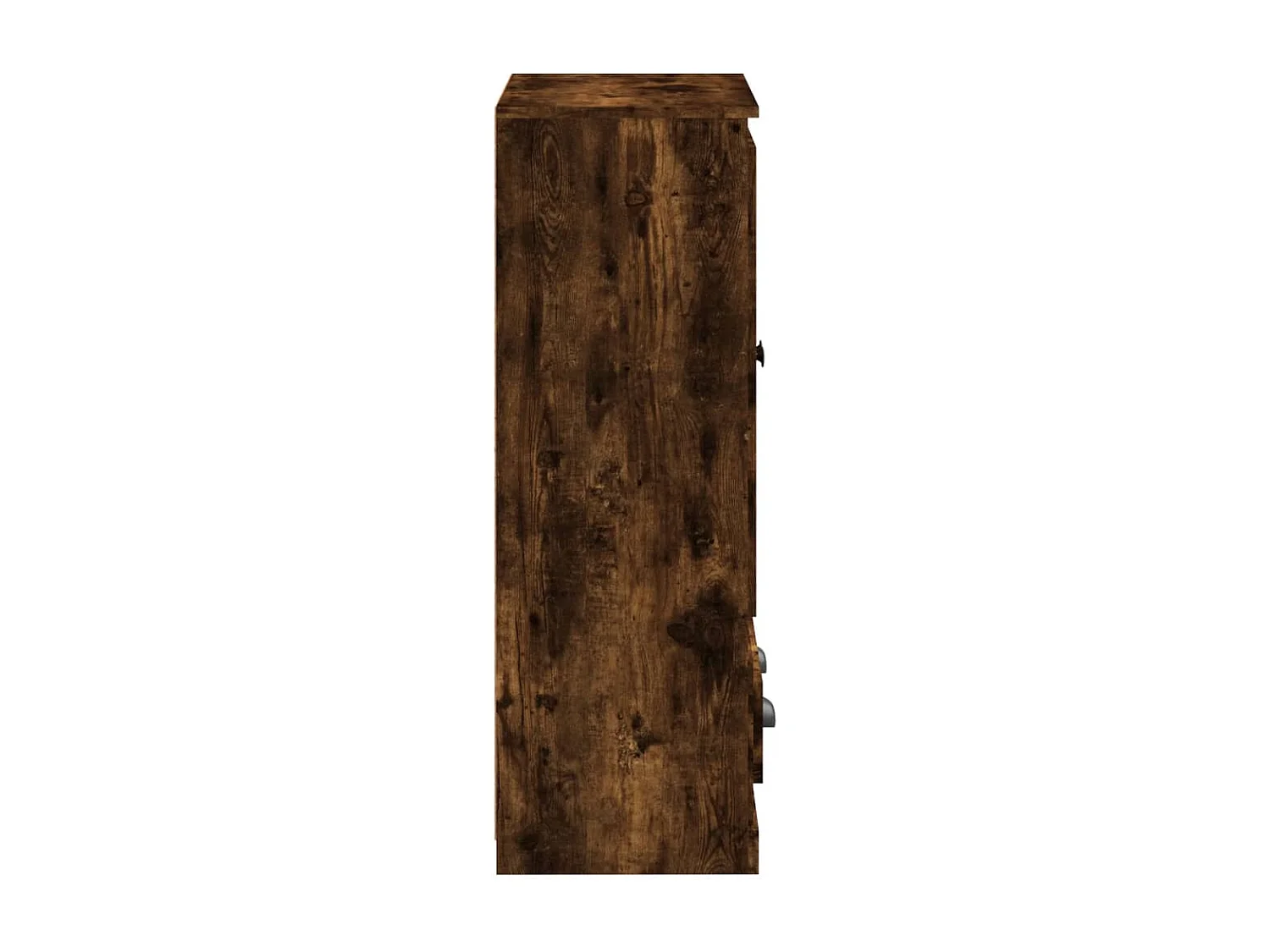 Hoge kast 60x35,5x103,5 cm bewerkt hout gerookt eikenkleurig