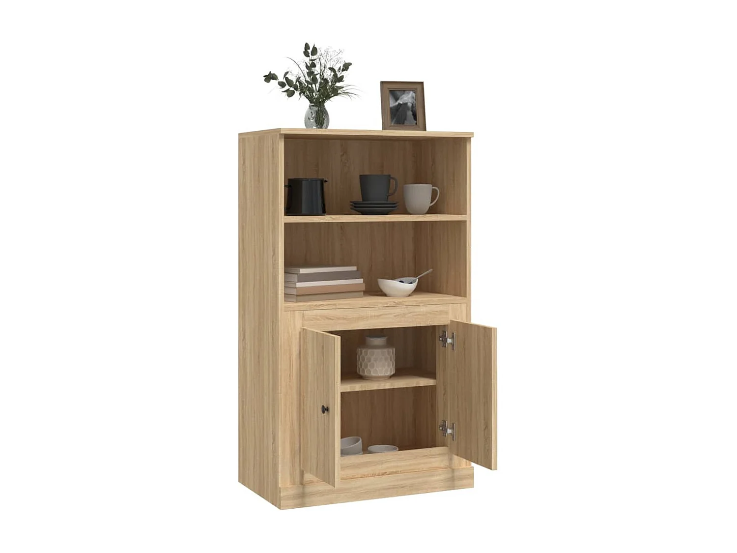 Credenza Rovere Sonoma 60x35,5x103,5 cm in Legno Multistrato