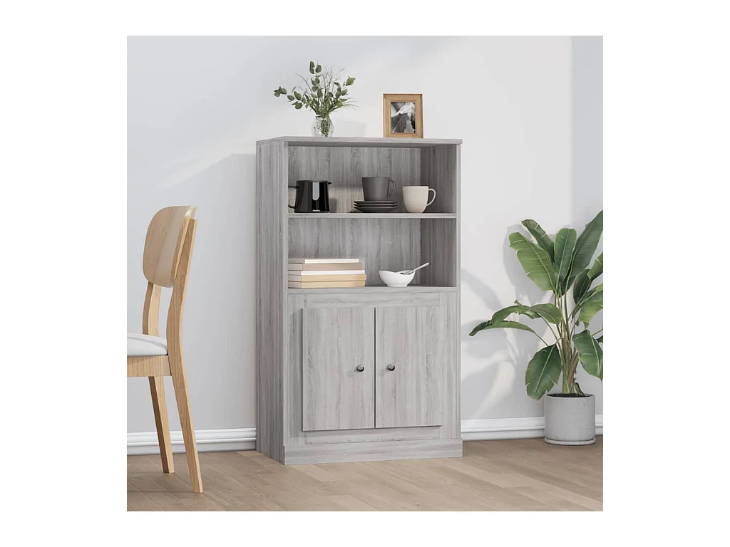 Buffet haut sonoma gris 60x35,5x103,5 cm bois d'ingénierie