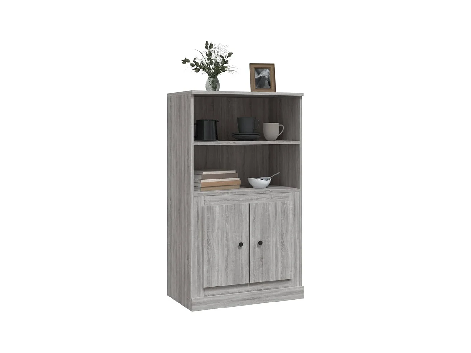 Buffet haut sonoma gris 60x35,5x103,5 cm bois d'ingénierie