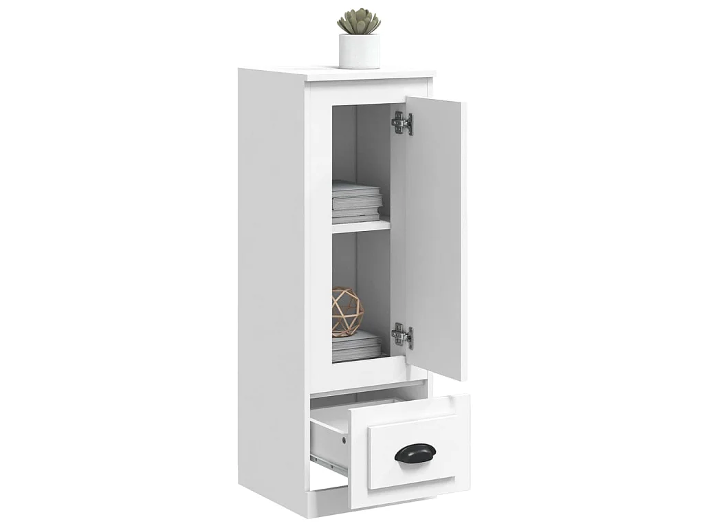 Buffet haut blanc 36x35,5x103,5 cm bois d'ingénierie