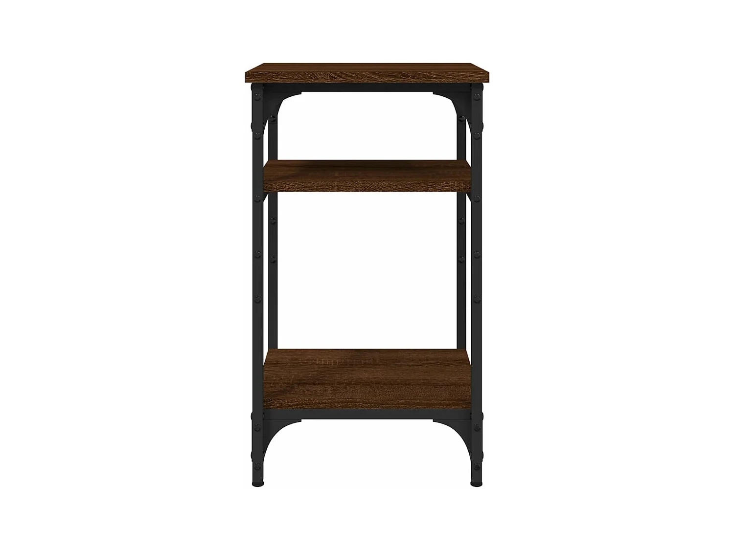 Bijzettafel 35x30x60 cm bewerkt hout bruin eikenkleur