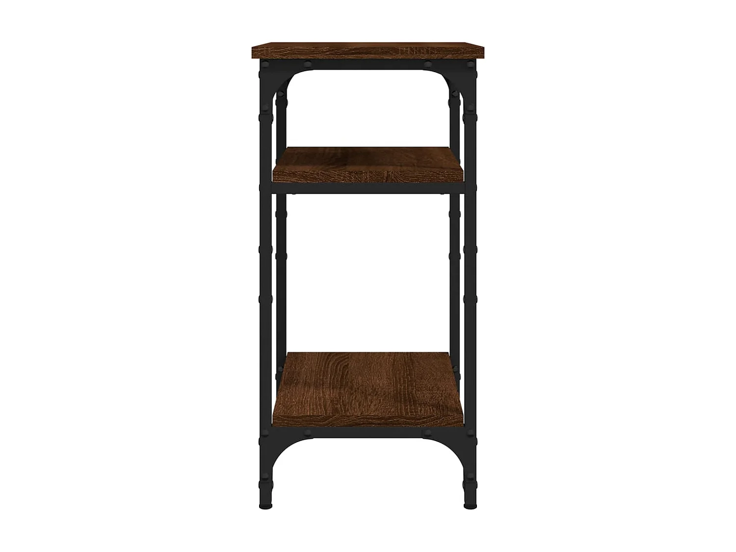 Bijzettafel 35x30x60 cm bewerkt hout bruin eikenkleur