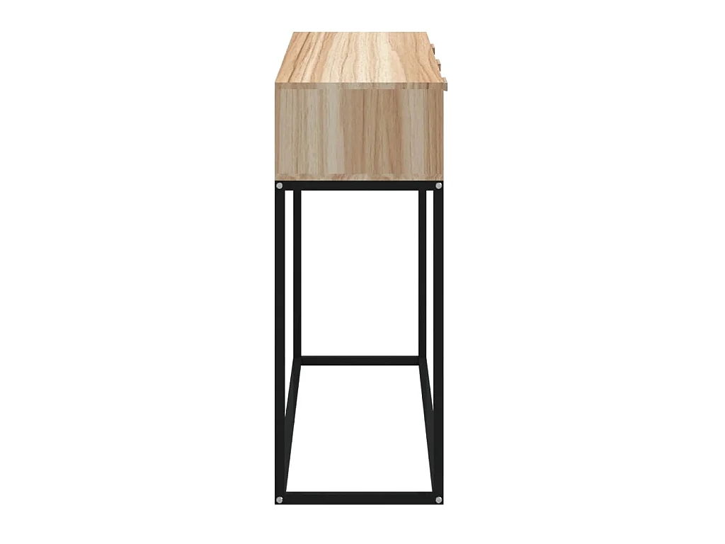 Mesa consola hierro y madera contrachapada 105x30x75 cm