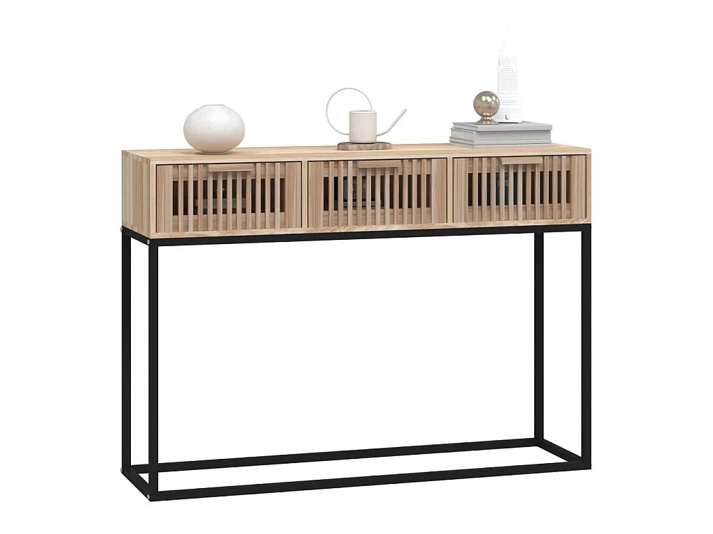 Mesa consola 105x30x75 cm derivados de madeira e ferro