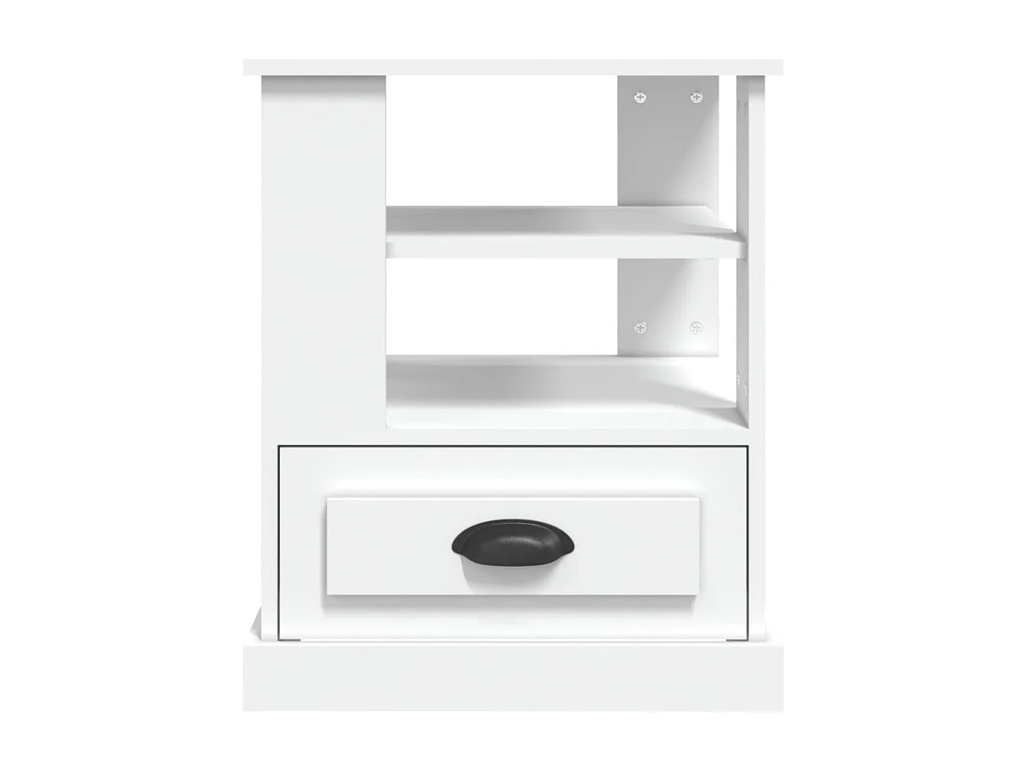 Table d'appoint blanc 50x50x60 cm bois d’ingénierie