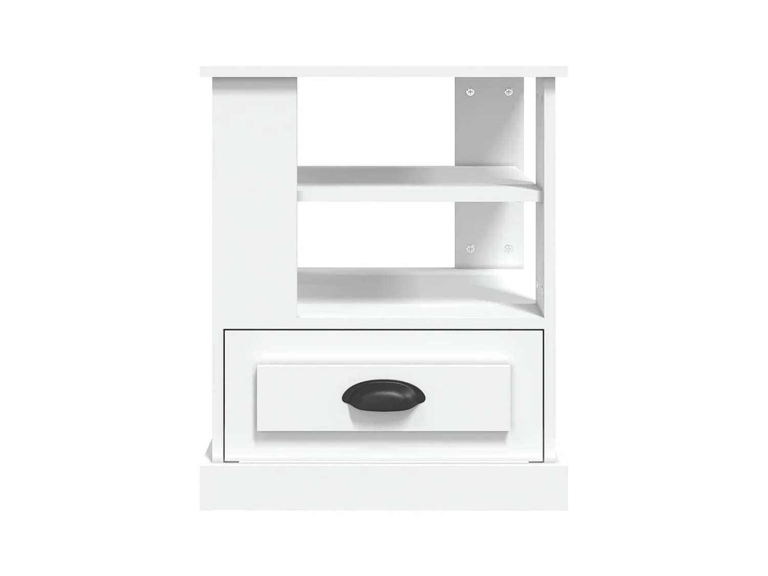 Bijzettafel 50x50x60 cm bewerkt hout wit