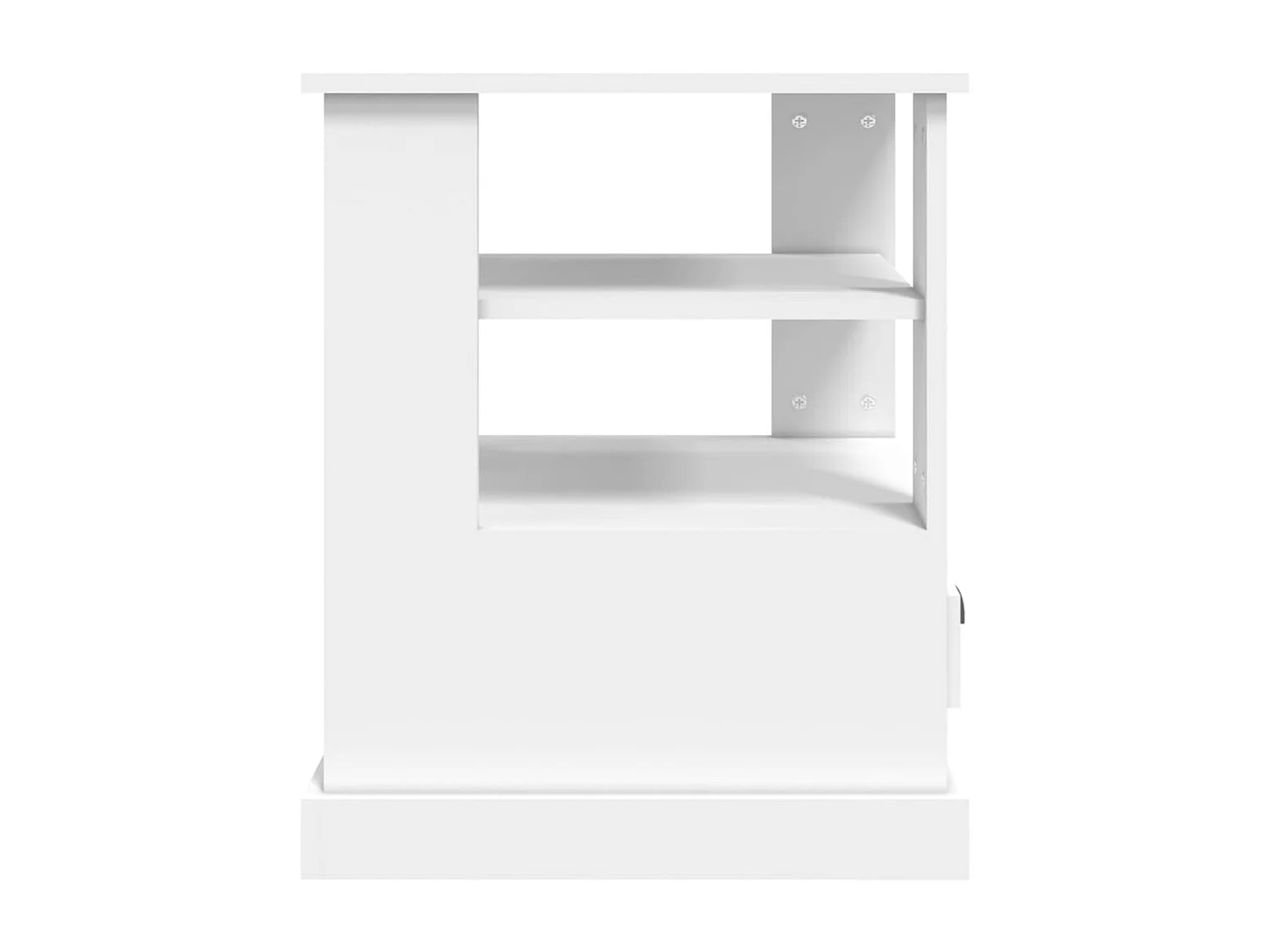 Table d'appoint blanc 50x50x60 cm bois d’ingénierie