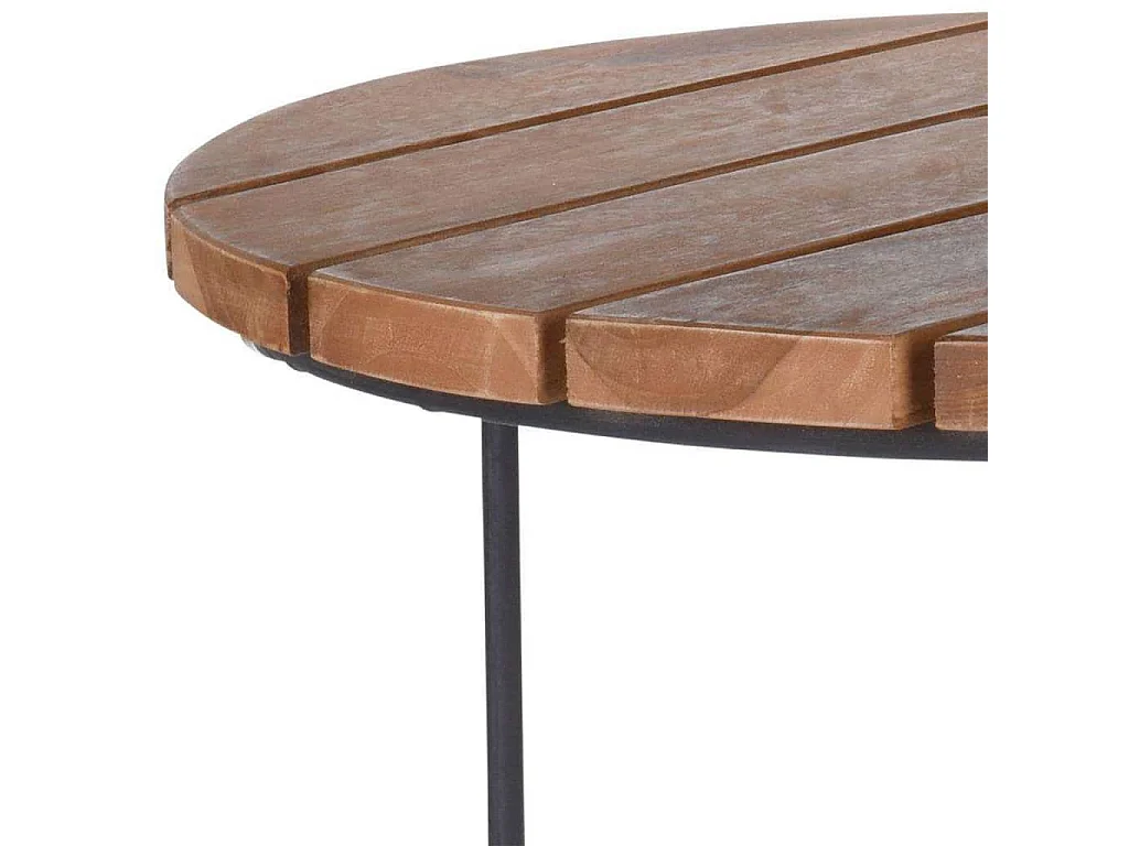 Ensemble de tables d'appoint 2 pcs Teck Marron