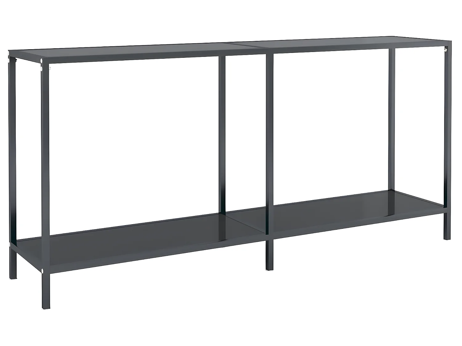 Table console Noir 160x35x75,5 cm Verre trempé