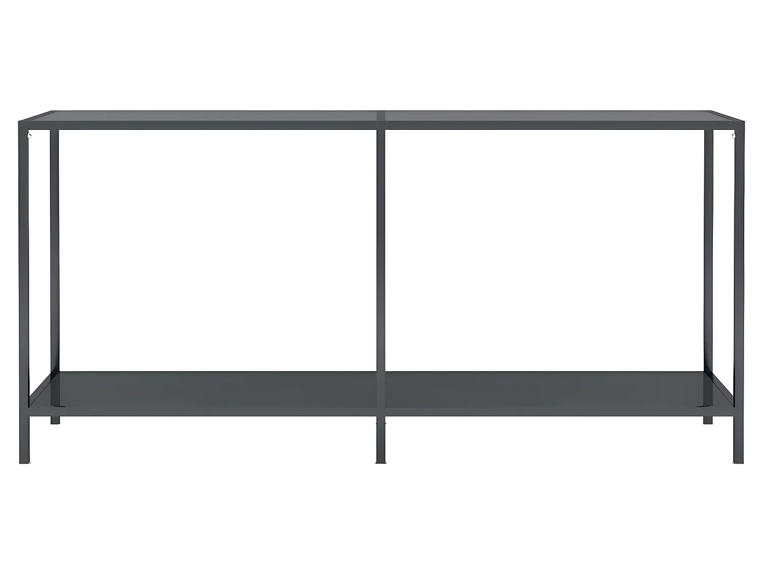 Table console Noir 160x35x75,5 cm Verre trempé