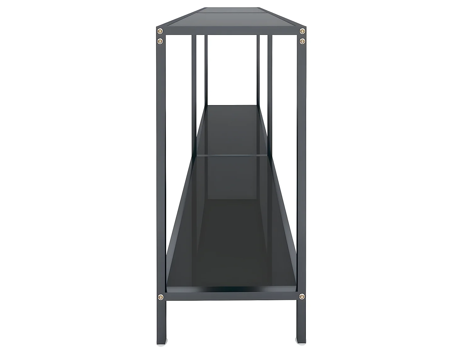 Table console Noir 160x35x75,5 cm Verre trempé