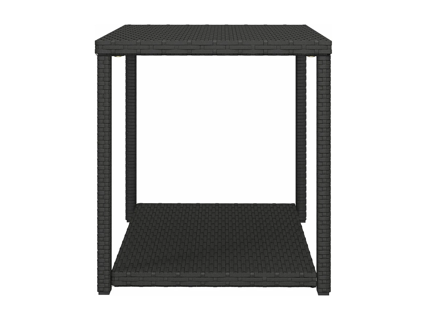 Bijzettafel 55x45x49 cm poly rattan zwart