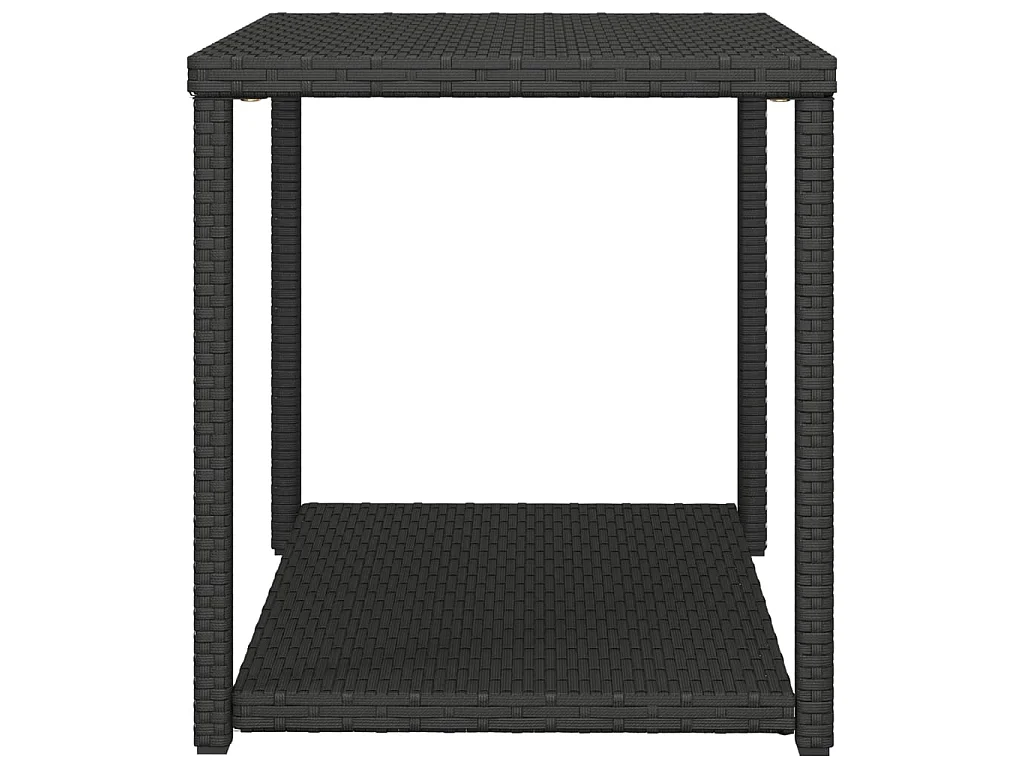 Bijzettafel 55x45x49 cm poly rattan zwart