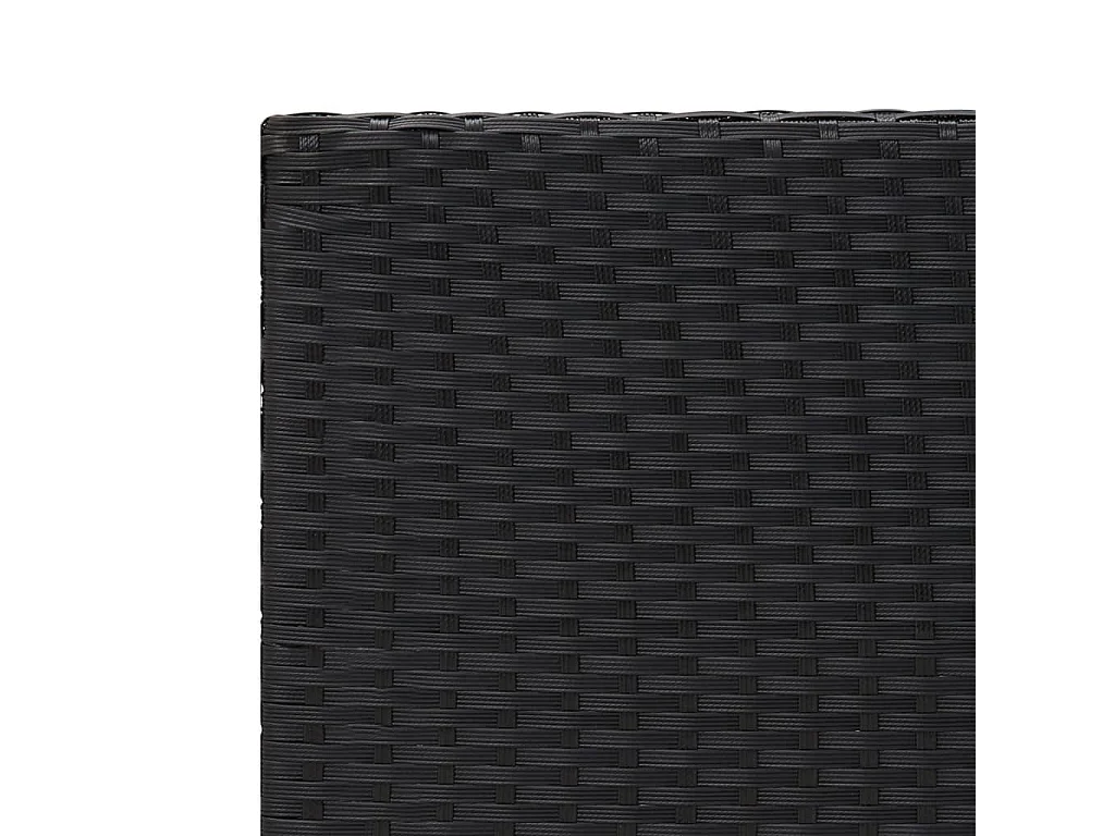 Bijzettafel 55x45x49 cm poly rattan zwart