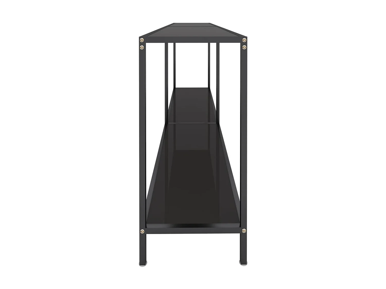 Mesa consola preto 180x35x75,5 cm vidro temperado