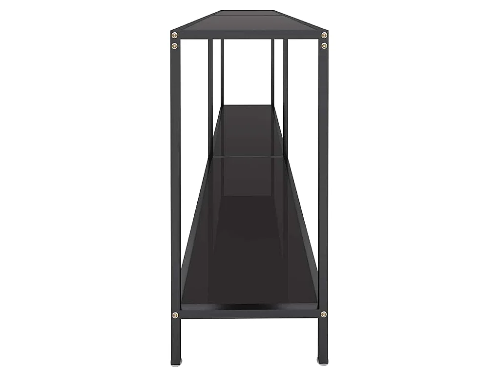 Mesa consola preto 180x35x75,5 cm vidro temperado
