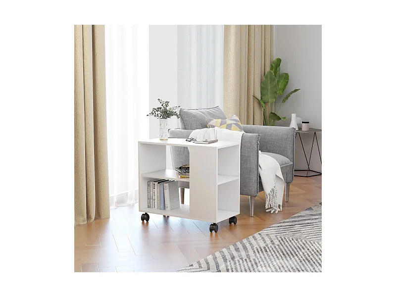 Beistelltisch Weiß 70x35x55 cm Holzwerkstoff