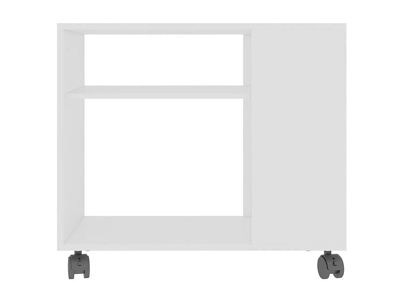 Bijzettafel 70x35x55 cm bewerkt hout wit